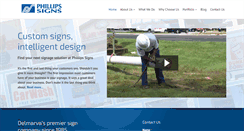 Desktop Screenshot of phillipssigns.biz