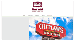 Desktop Screenshot of phillipssigns.com
